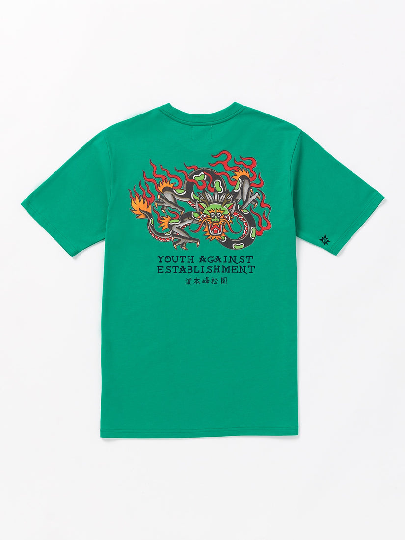 Tokyo True Featured Artist Yusuke Piper Short Sleeve Tee - Emerald Green