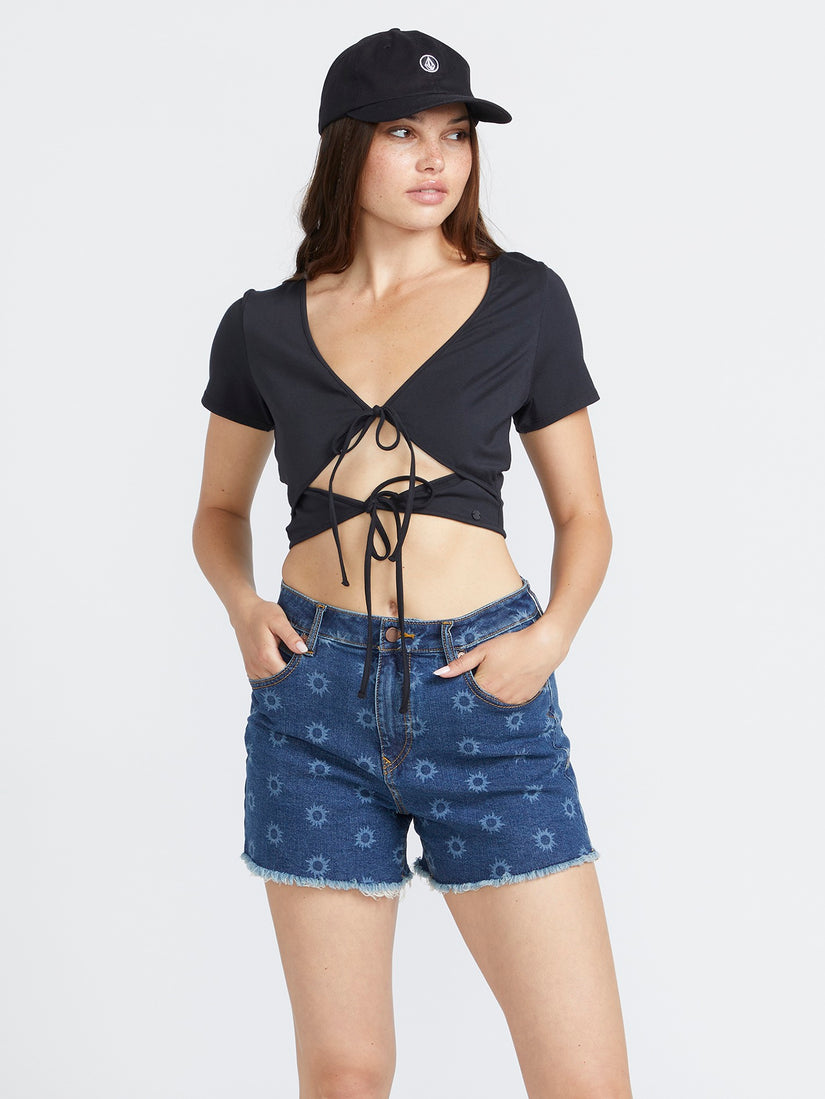 Had Me At Aloha Reversible Top - Black