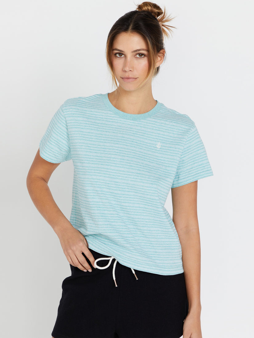 Halite Stripe Short Sleeve Shirt - Aqua