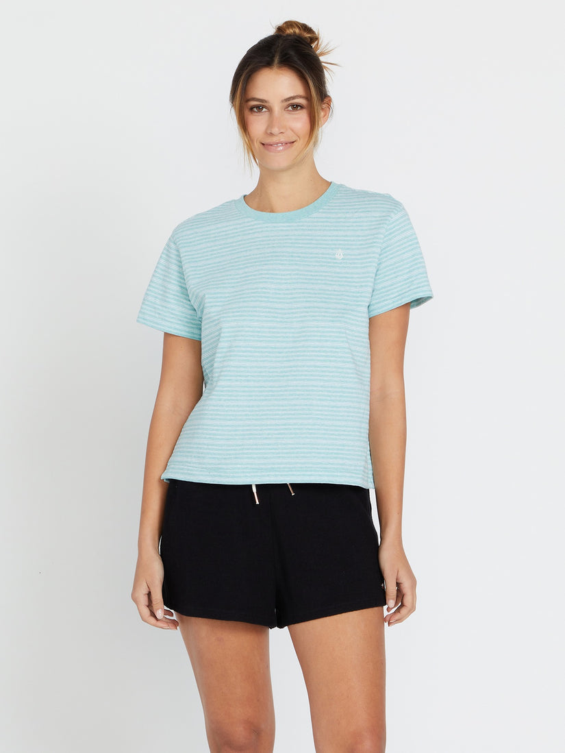 Halite Stripe Short Sleeve Shirt - Aqua