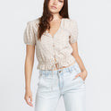 Third Eyelet Top - Mushroom