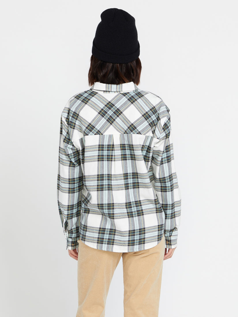 Plaid To Meet U Long Sleeve Shirt - Star White