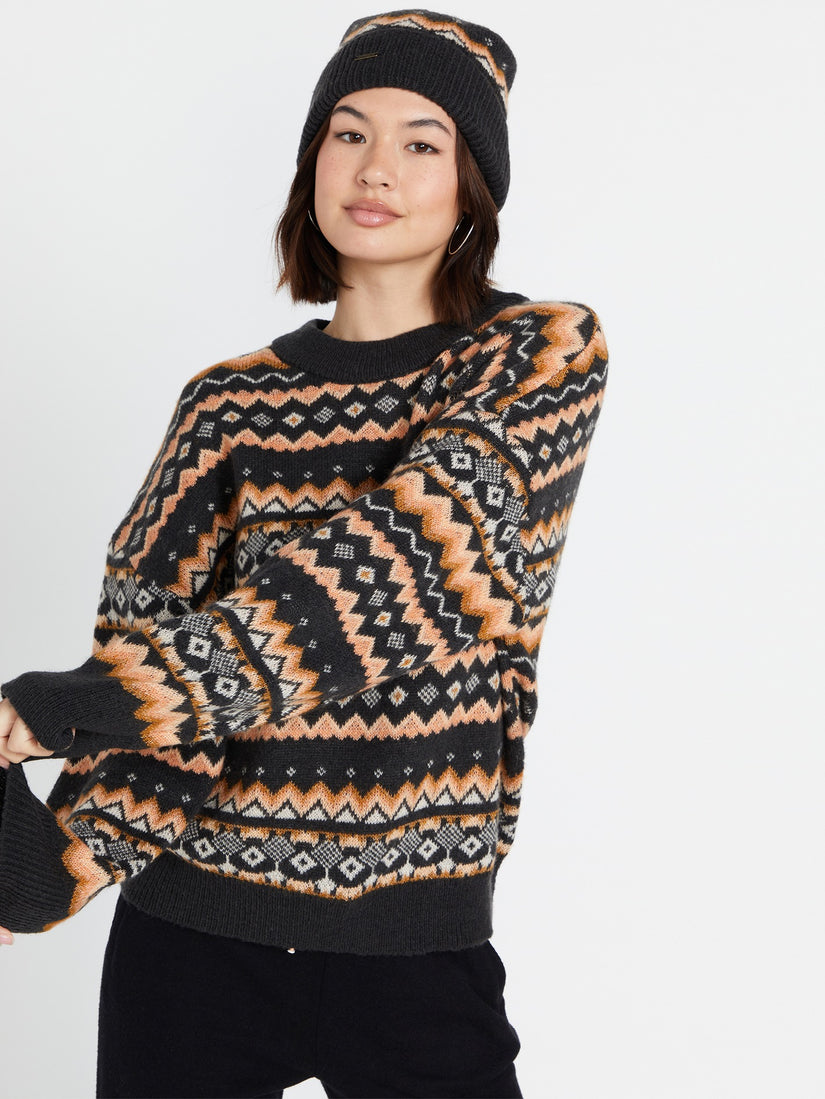 Not Fairisle Sweater - Vintage Black