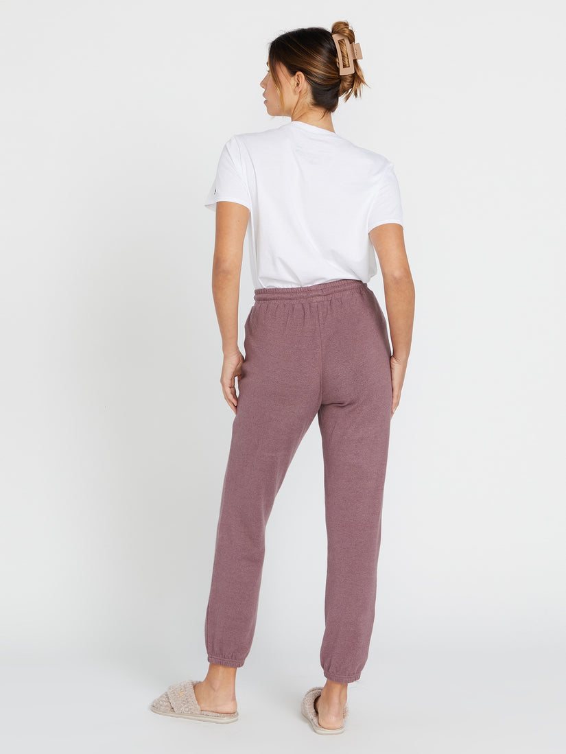 Lived in Lounge Elastic Waist Fleece Pants - Acai