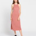 Stonelight Rib Dress - Mauve Rose