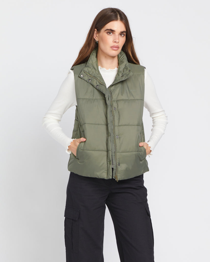 Puff It Vest - Army Green Combo