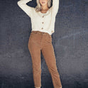 Stoned Straight Corduroy Pants - Mocha