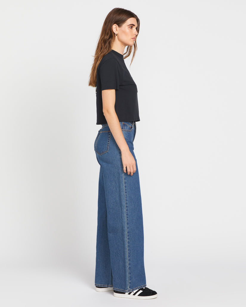 Stoned Boyfriend High Rise Jeans- Indigo Ridge Wash