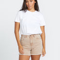 Stone Step High Rise Shorts - Mocha