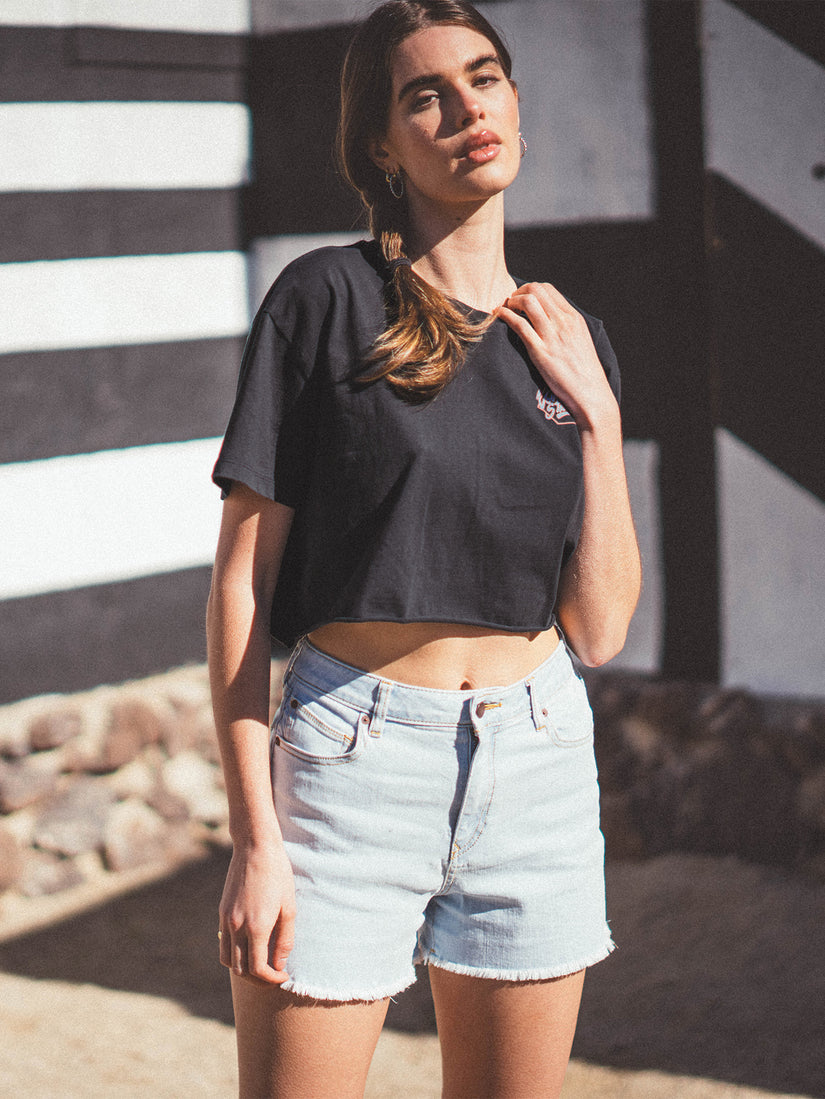 Just A Trim Short Sleeve Shirt - Black