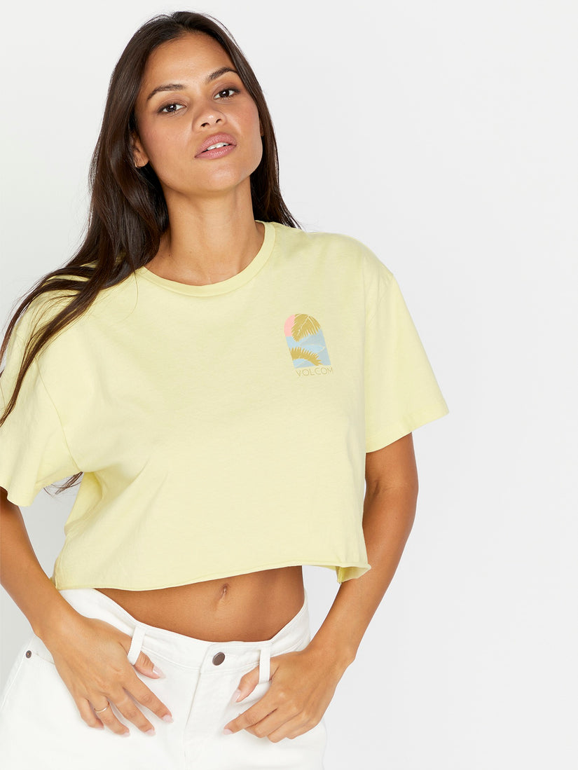 Just A Trim Short Sleeve Shirt - Faded Lemon