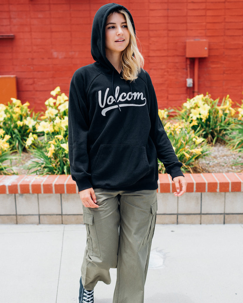 Truly Stoked Boyfriend Pullover Hoodie - Black