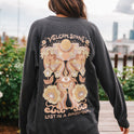 Sun Keep Magic Boyfriend Crew Sweatshirt - Vintage Black