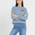 Truly Deal Crew Sweatshirt - Washed Blue