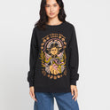 Stone Magic Boyfriend Crew Sweatshirt - Black