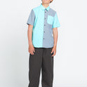 Big Boys Satostone Short Sleeve Shirt - Crete Blue