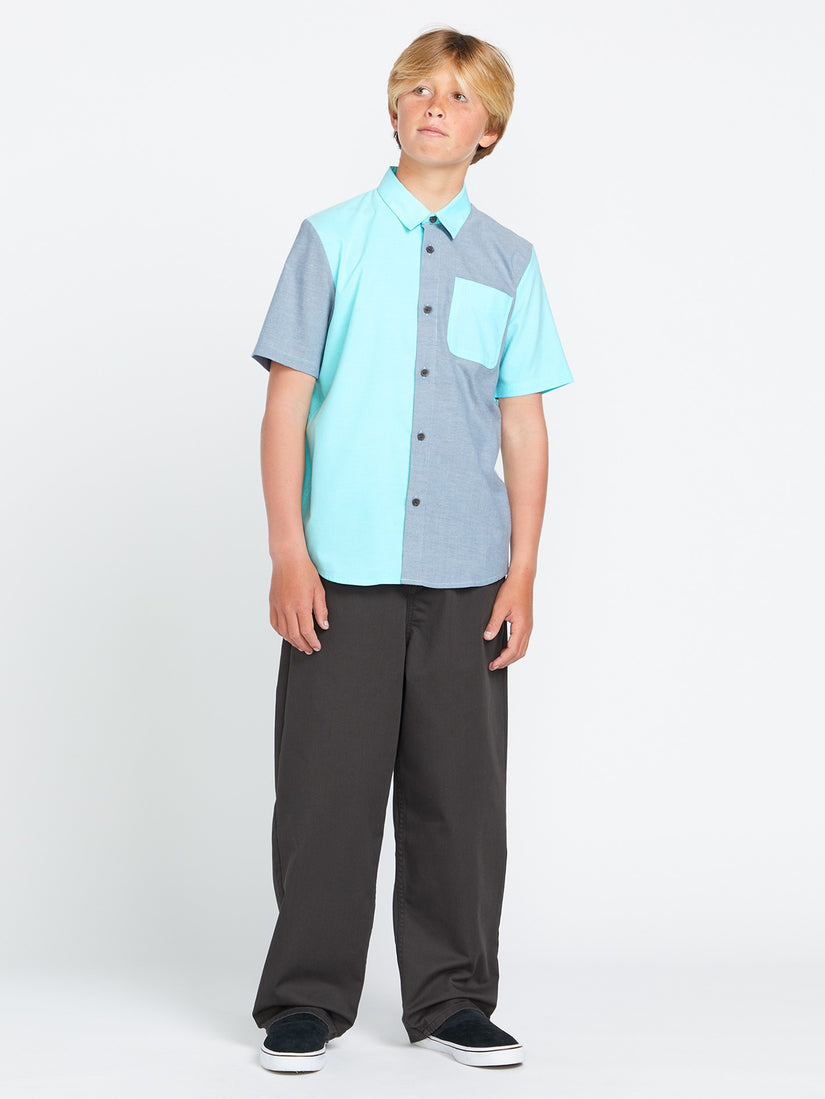 Big Boys Satostone Short Sleeve Shirt - Crete Blue