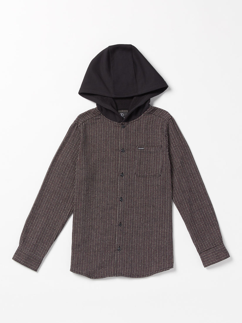 Big Boys Archbold Hooded Flannel - Black