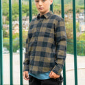 Big Boys Caden Plaid Flannel - Navy