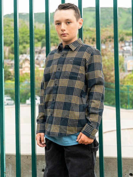 Big Boys Caden Plaid Flannel - Navy – Volcom US