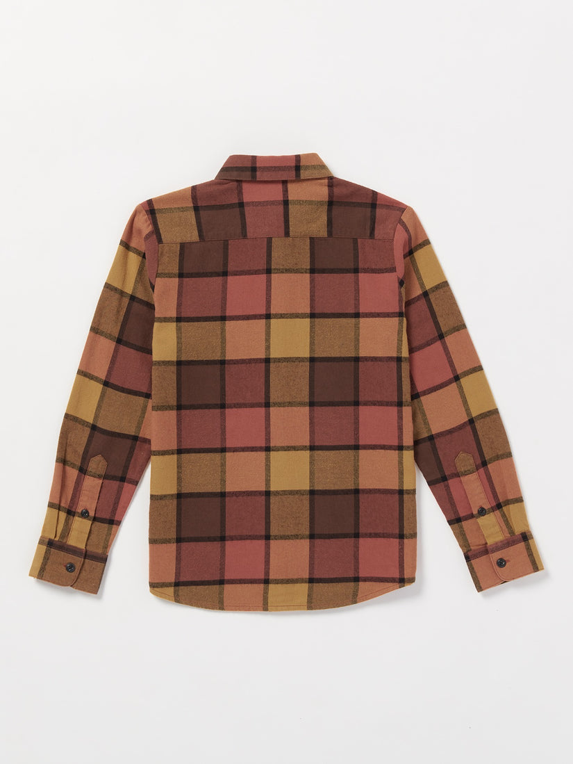 Big Boys Caden Plaid Flannel - Burro Brown