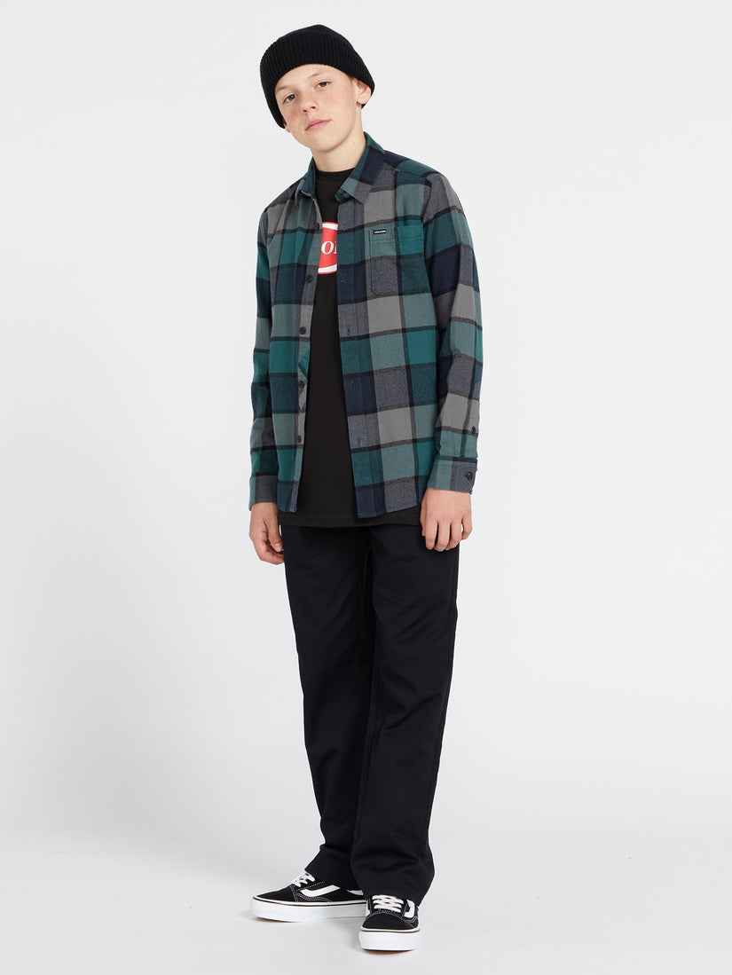 Big Boys Caden Plaid Flannel - Navy