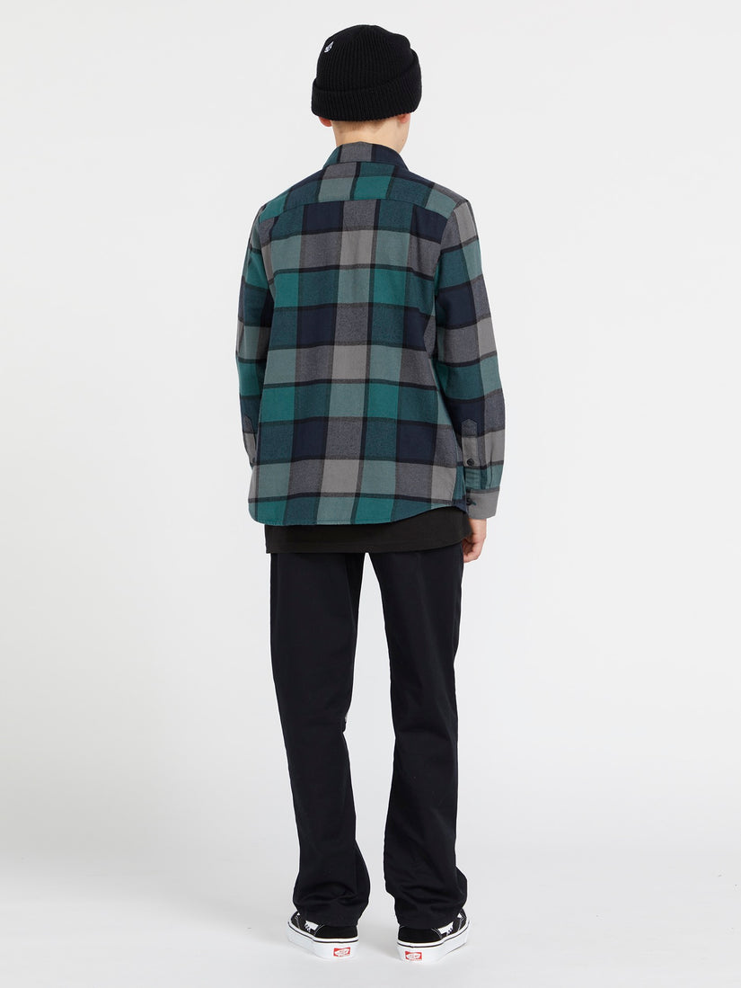 Big Boys Caden Plaid Flannel - Navy