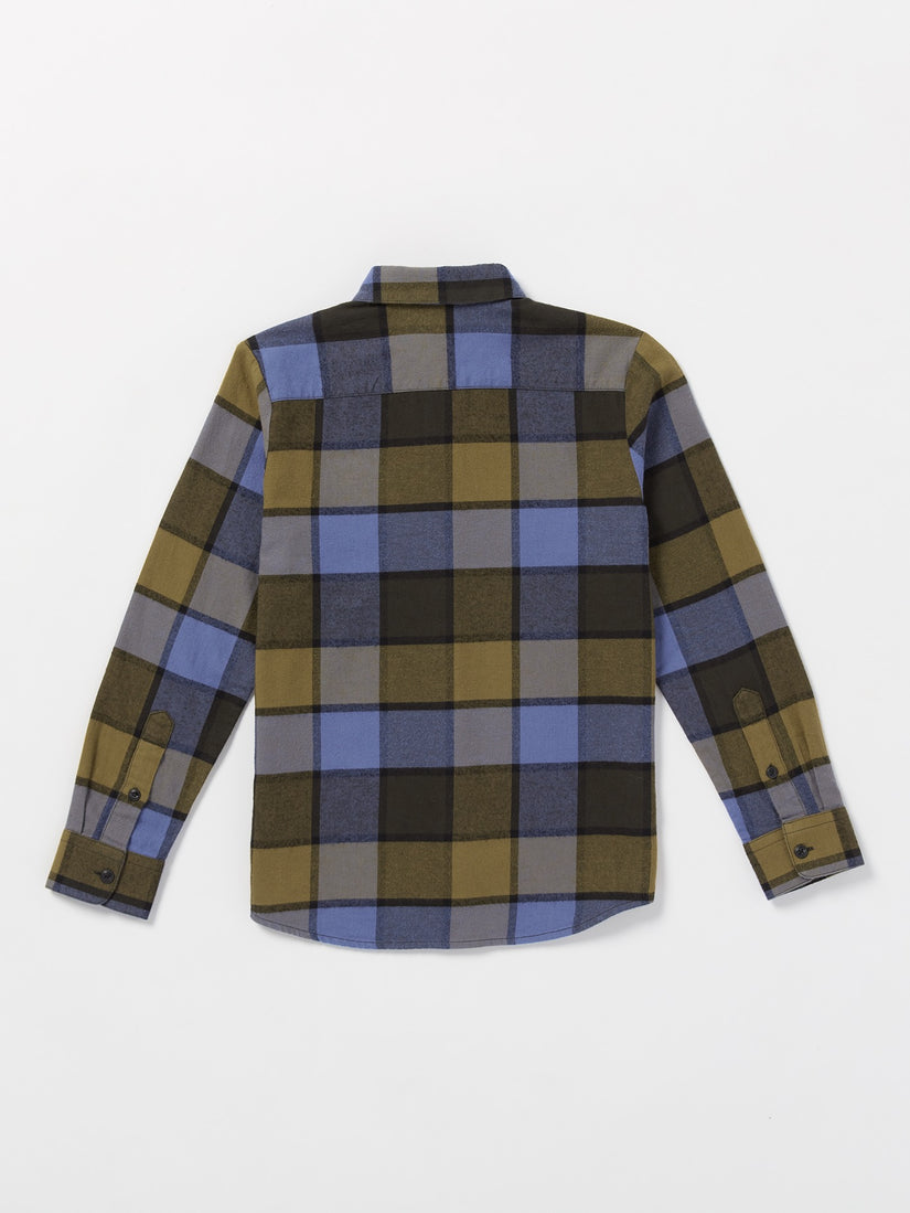 Big Boys Caden Plaid Flannel - Rinsed Black