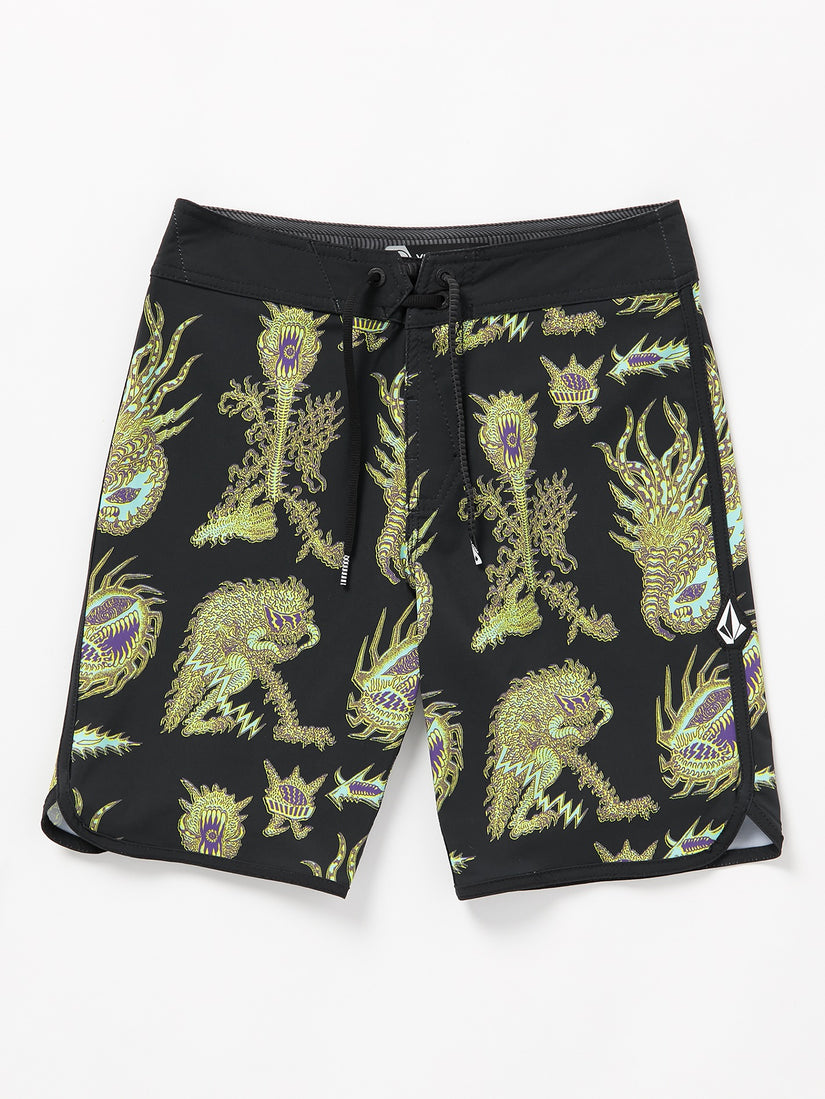 Big Boys Featured Artist Tetsunori Mod-Tech Scallop Trunks - Black