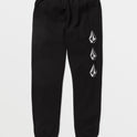 Big Boys Iconic Stone Elastic Waist Fleece Pants - Black