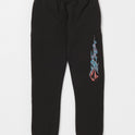 Big Boys Combust Elastic Waist Fleece Pants - Black