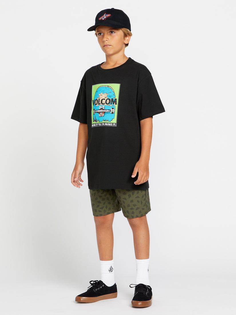 Big Boys Runoff Elastic Waist Hybrid Shorts - Squadron Green – Volcom US