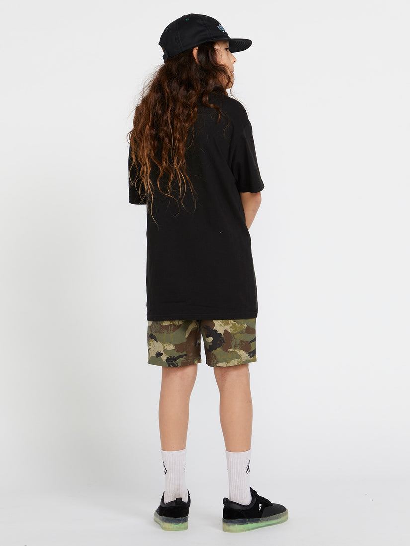 Big Boys Elastic Waist Printed Hybrid Shorts - Army Camo