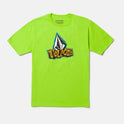 Big Boys Sticker Stamp Short Sleeve Tee - Electric Green