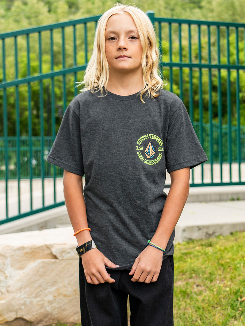 Big Boys Fried Short Sleeve Tee - Dark Black Heather