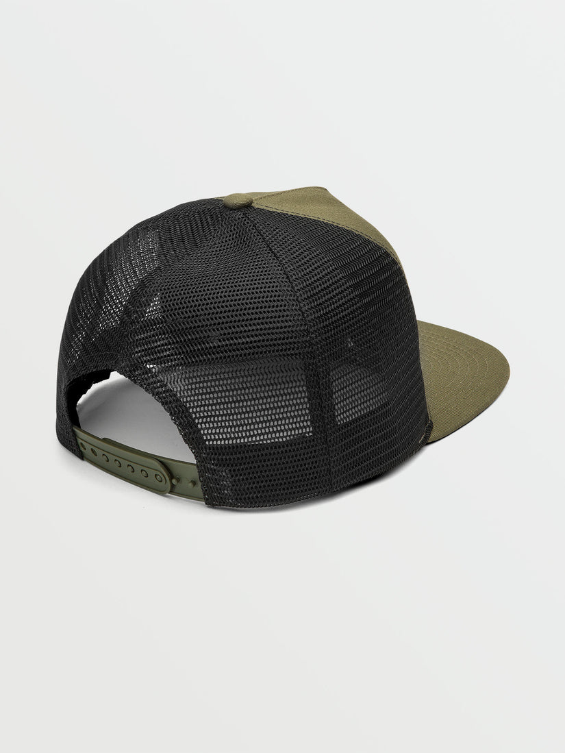 V Full Stone Trucker Hat - Military