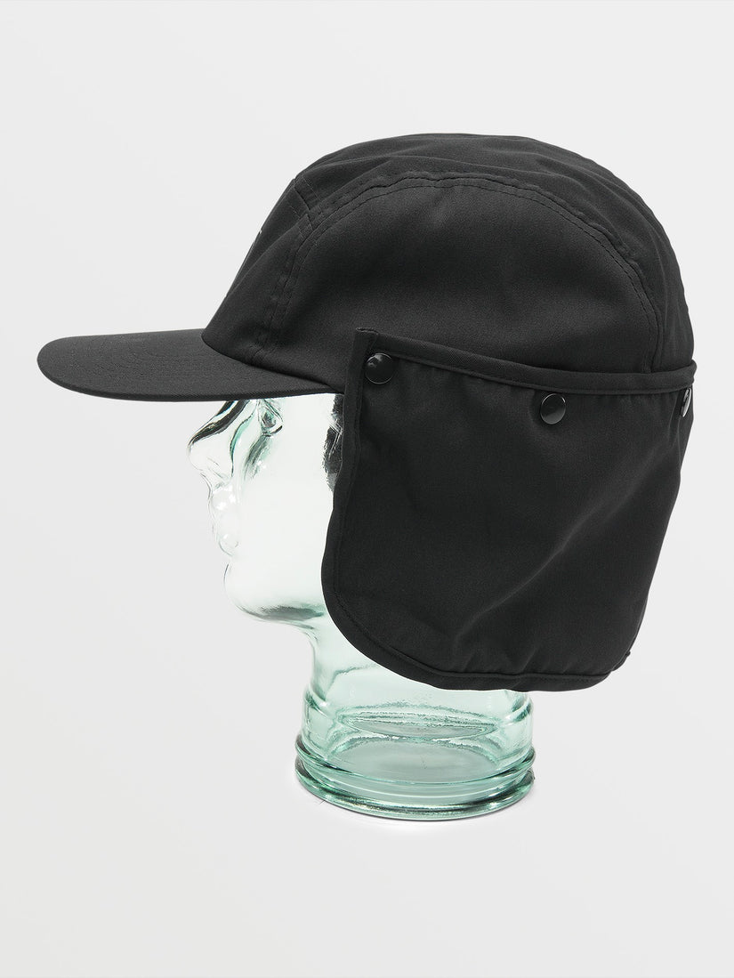 Stone Trip Flap Hat - Black