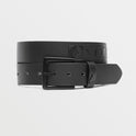 Stone Bar Pu Belt - Black