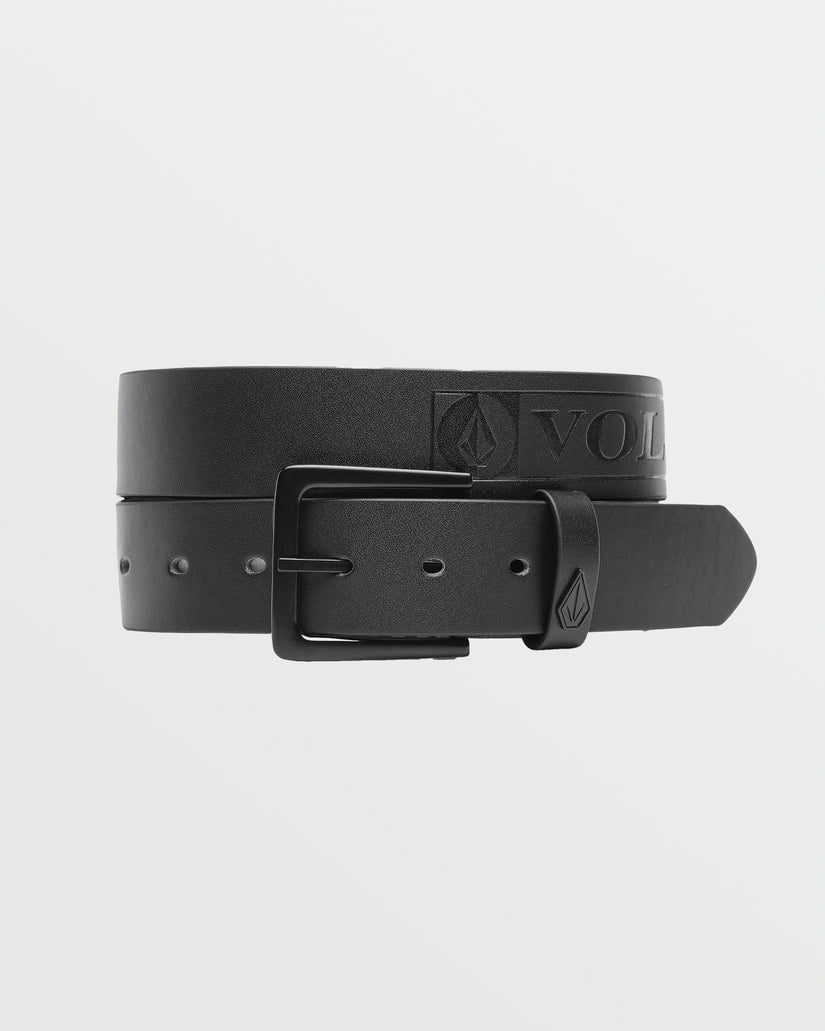 Stone Bar Pu Belt - Black