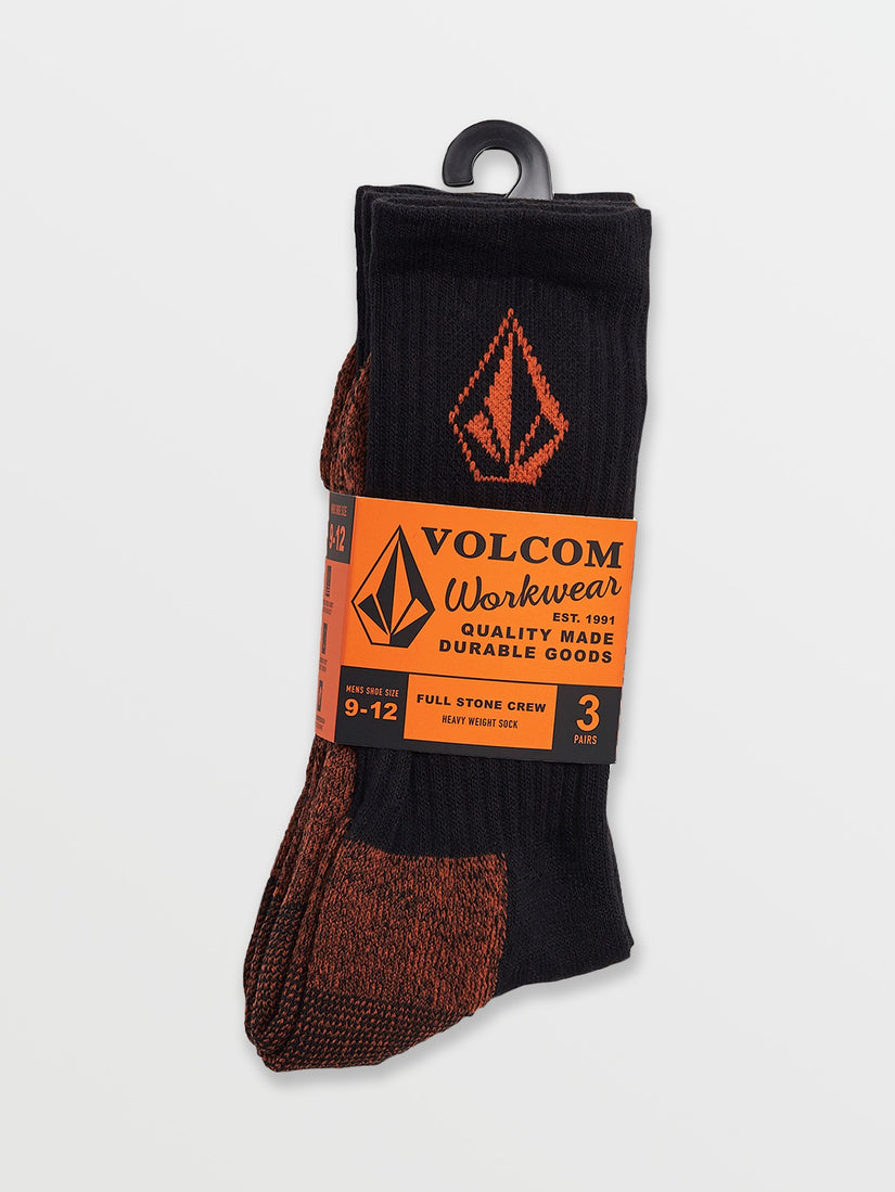 Volcom Workwear Sock 3Pk - Black