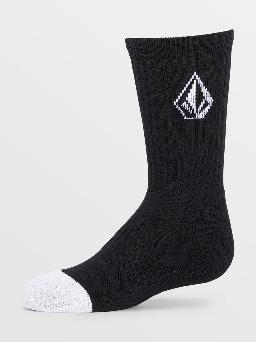 Big Boys Full Stone Socks 3 Pack - Black