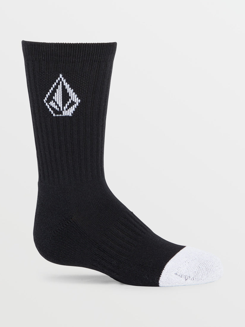 Big Boys Full Stone Socks 3 Pack - Black