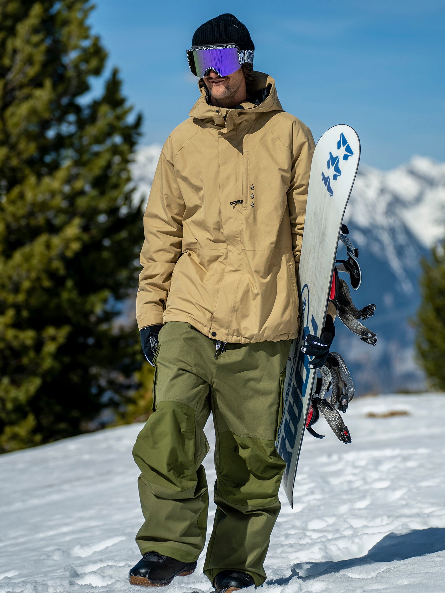 Men's snowboard jacket Volcom DUA INS GORE Jacket (DARK KHAKI)