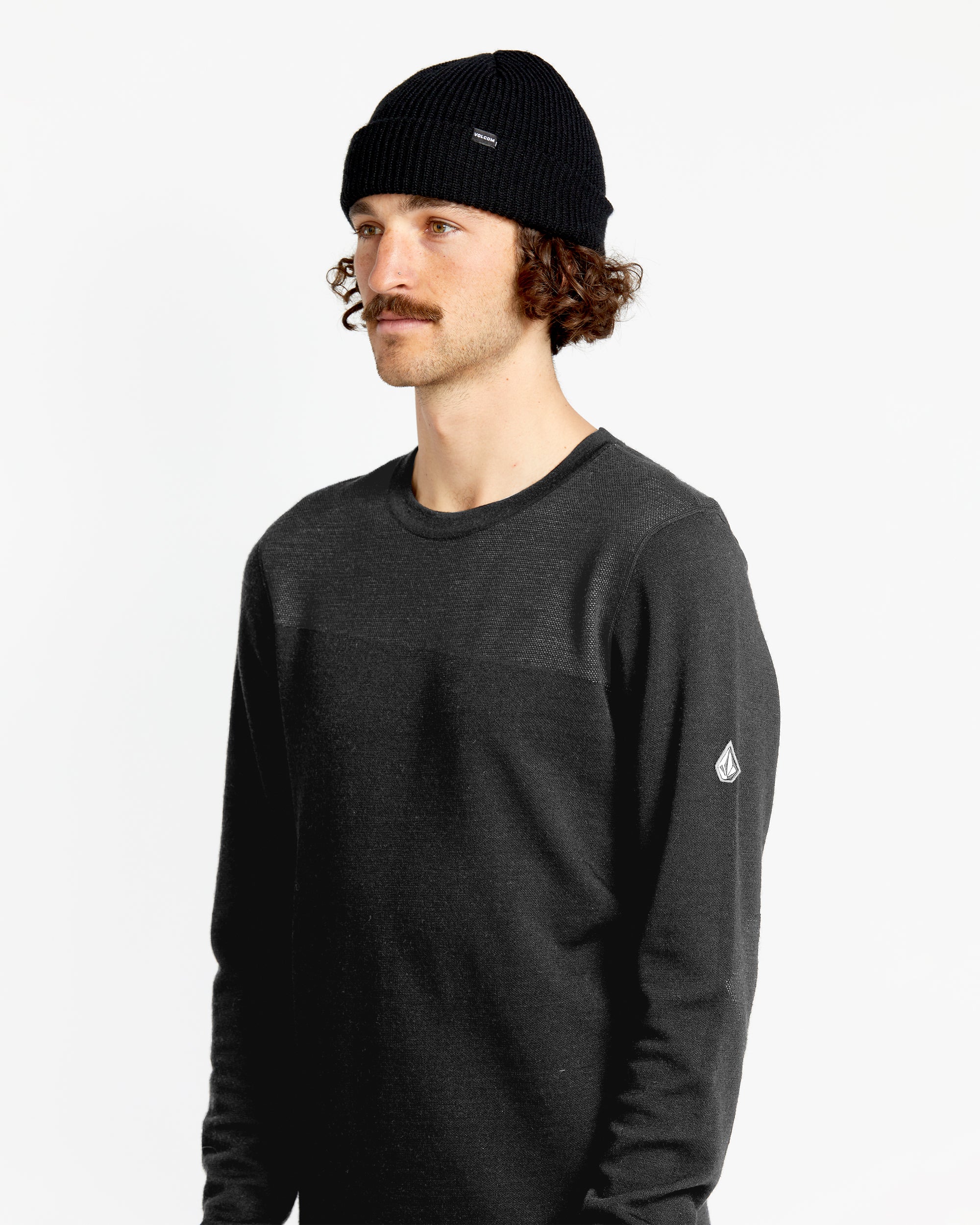 Mens Engineered Crew - Black - BLACK / S