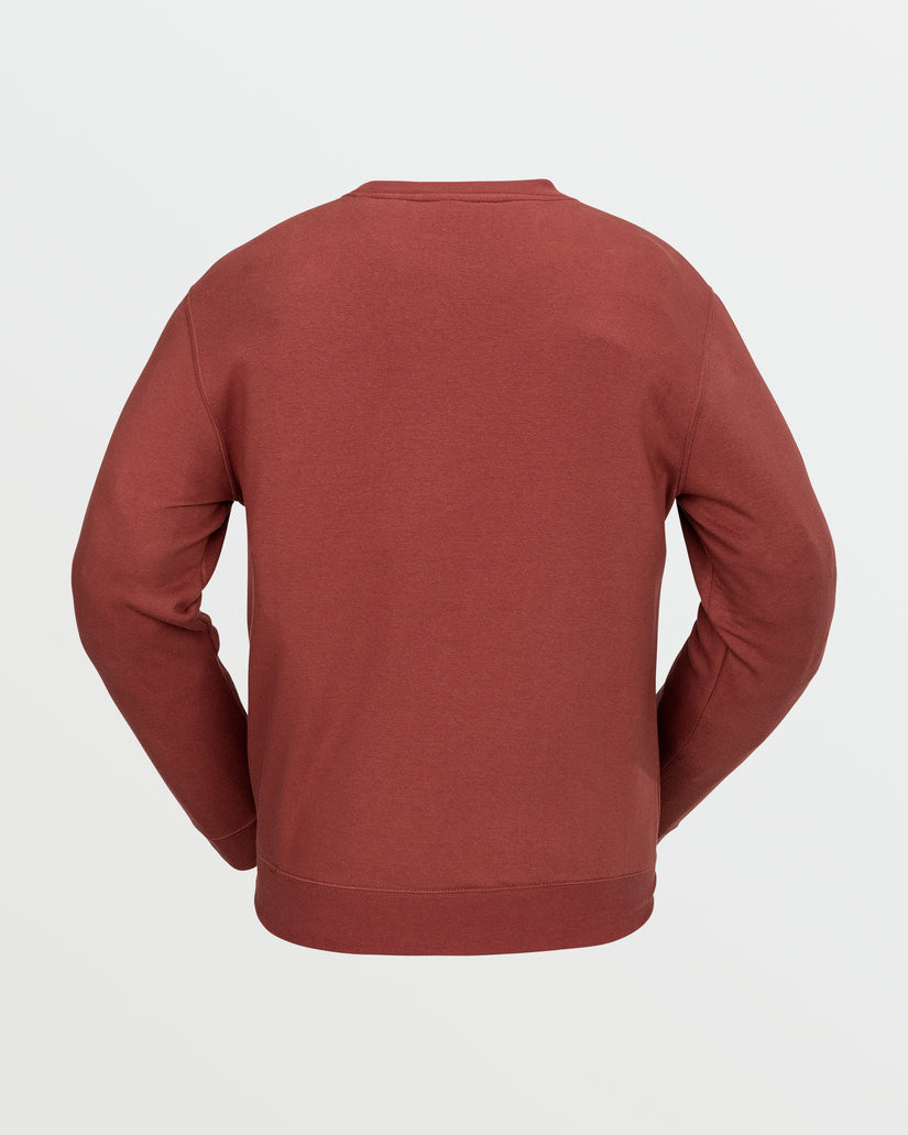 Mens Essential Crew Fleece - Redwood