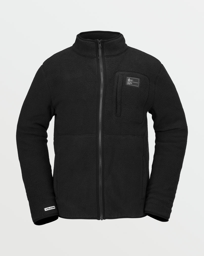 Mens Fleecer Full Zip Fleece - Black