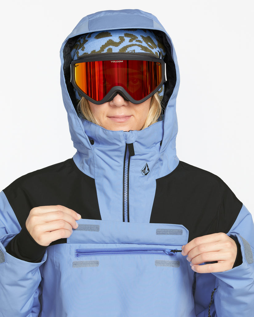 Womens Fern Insulated Gore Pullover - Crystal Blue