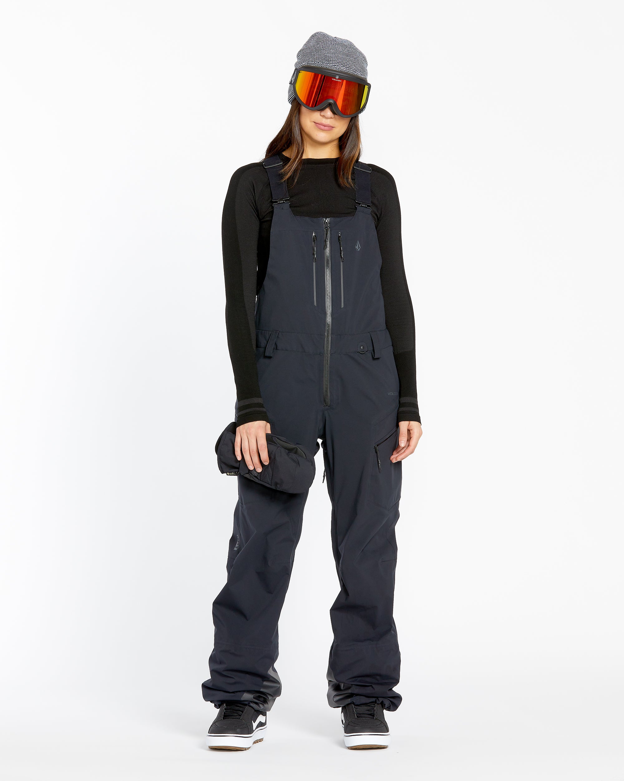 Womens Vs 3L Stretch Gore Bib Overalls - Black - BLACK / XS