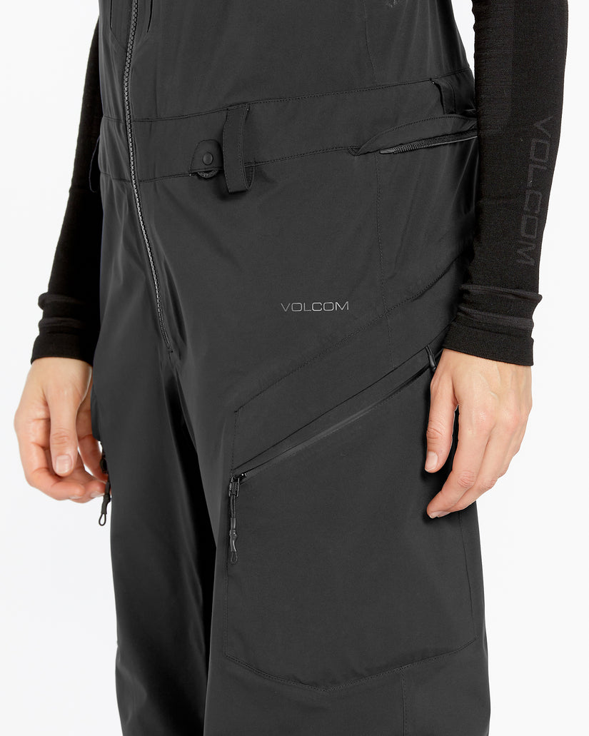 Womens Vs 3L Stretch Gore Bib Overalls - Black