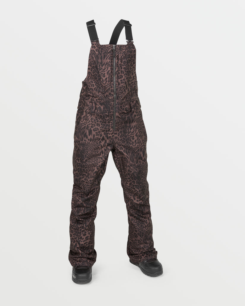 Womens Swift Bib Overalls - Leopard